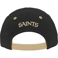 Casquette souple noire New Orleans Saints Team Slouch Flex pour bébé