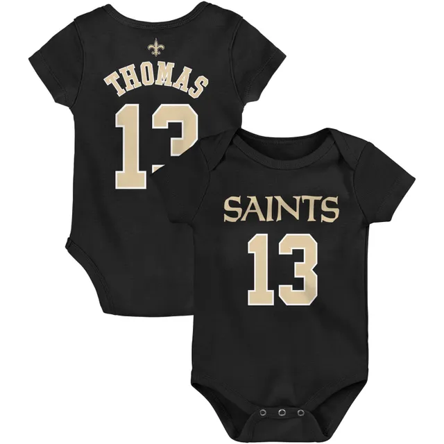 Newborn & Infant Drew Brees Black/Gold/Heathered Gray New Orleans Saints  Name & Number Three-Pack Bodysuit Set