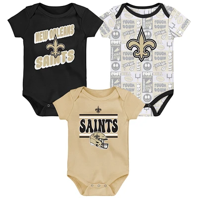 Infant New Orleans Saints Play Day Three-Pack Bodysuit Set