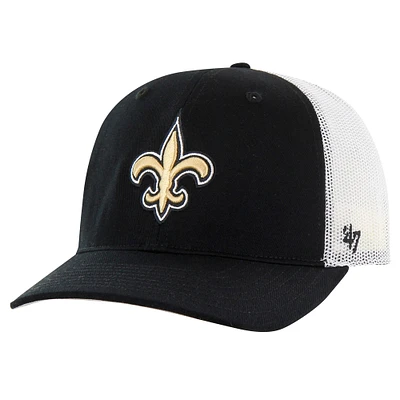 Casquette ajustable non structurée noire/blanche New Orleans Saints Team '47 pour homme