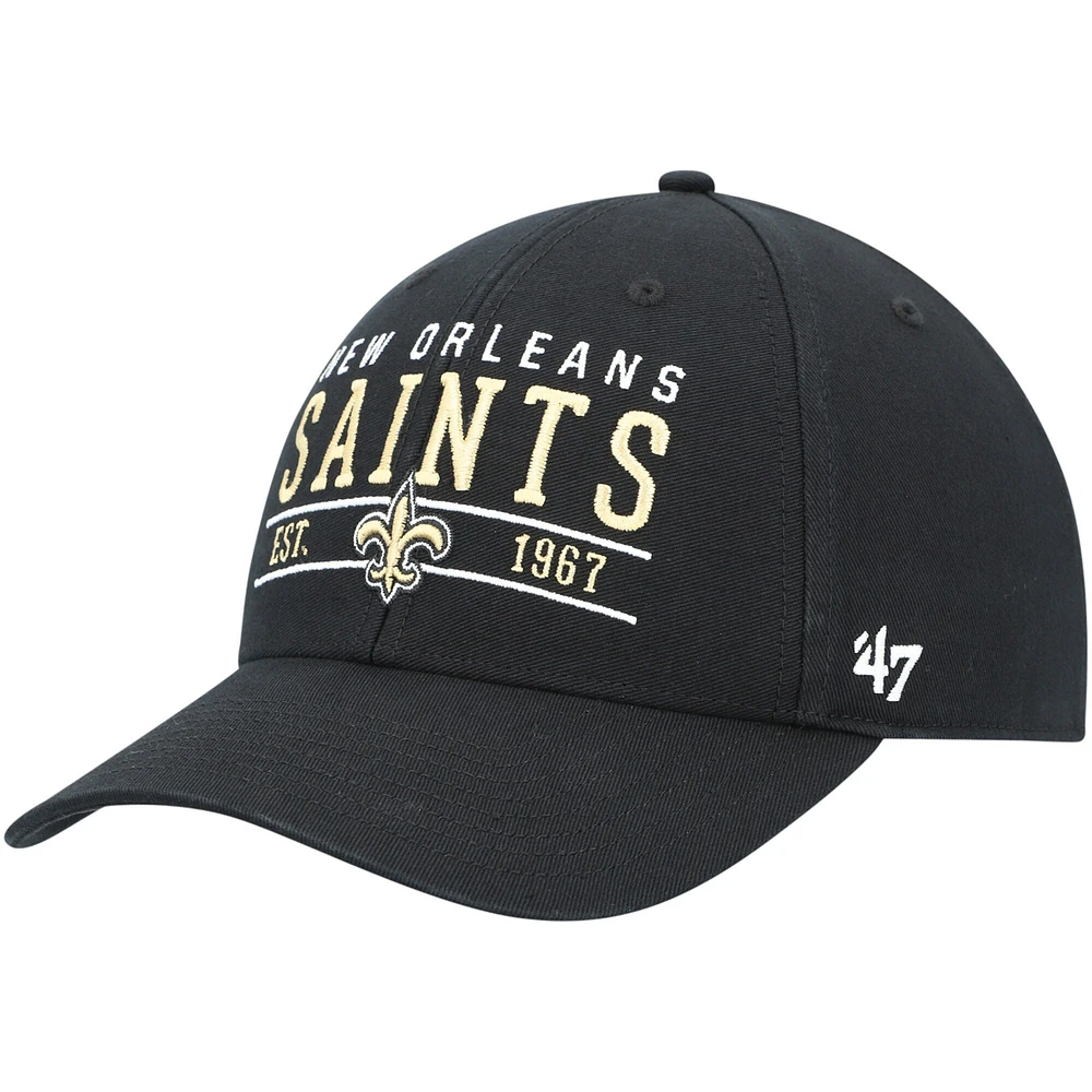 Casquette réglable '47 New Orleans Saints Centerline MVP noire pour homme