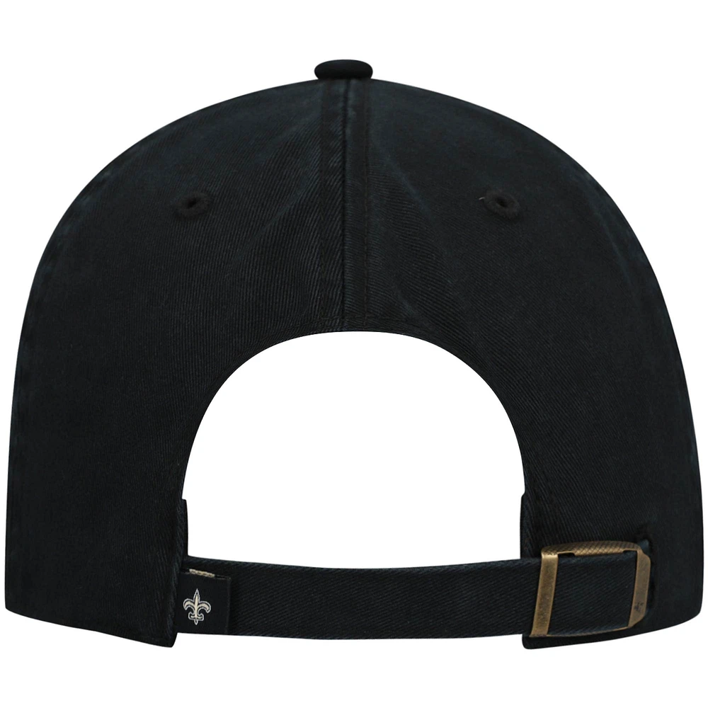 Casquette réglable '47 New Orleans Saints Clean Up pour homme noire