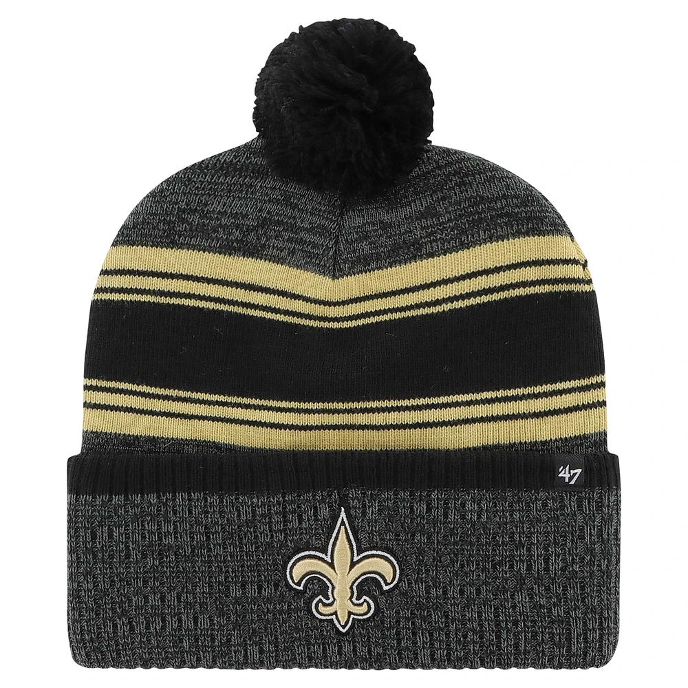 Bonnet en tricot à revers Fadeout '47 New Orleans Saints pour hommes avec pompon