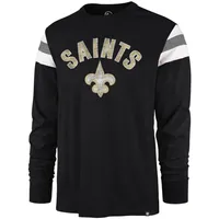 T-shirt à manches longues '47 Black New Orleans Saints Franklin Rooted pour homme