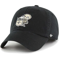 Men's '47 Black New Orleans Saints Gridiron Classics Franchise Legacy Fitted Hat