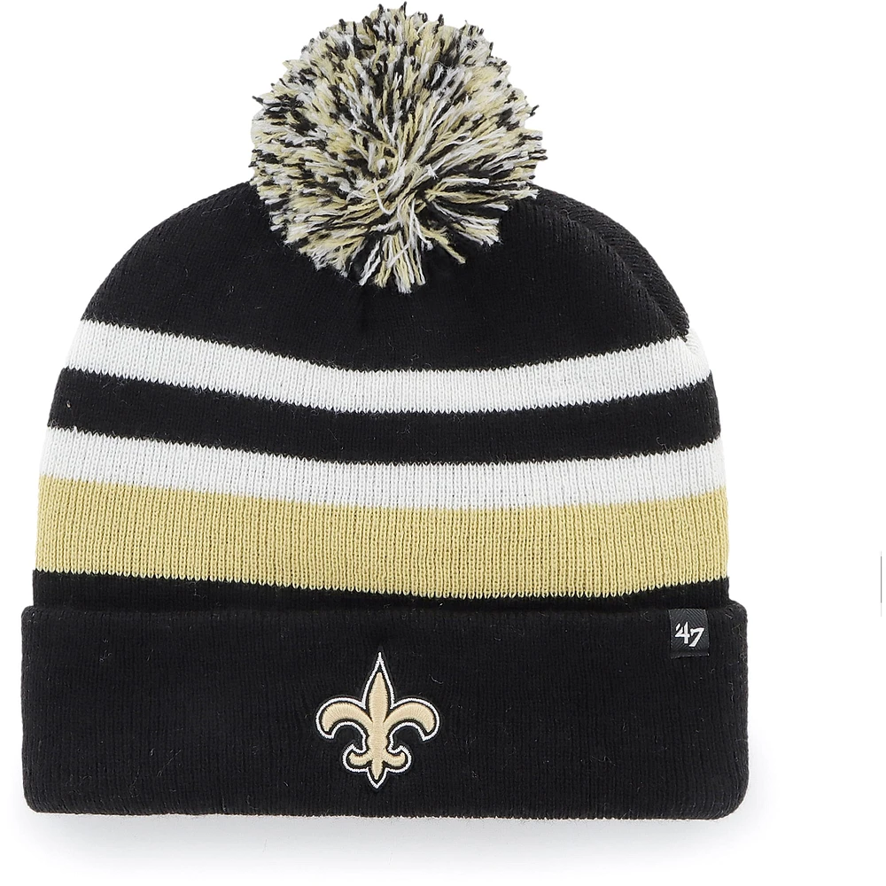 Bonnet en tricot à revers avec pompon New Orleans Saints State Line '47 pour homme