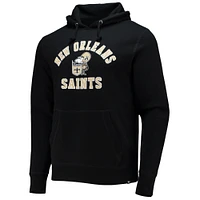 Chandail à capuchon pour homme '47 Black New Orleans Saints Varsity Arch Throwback
