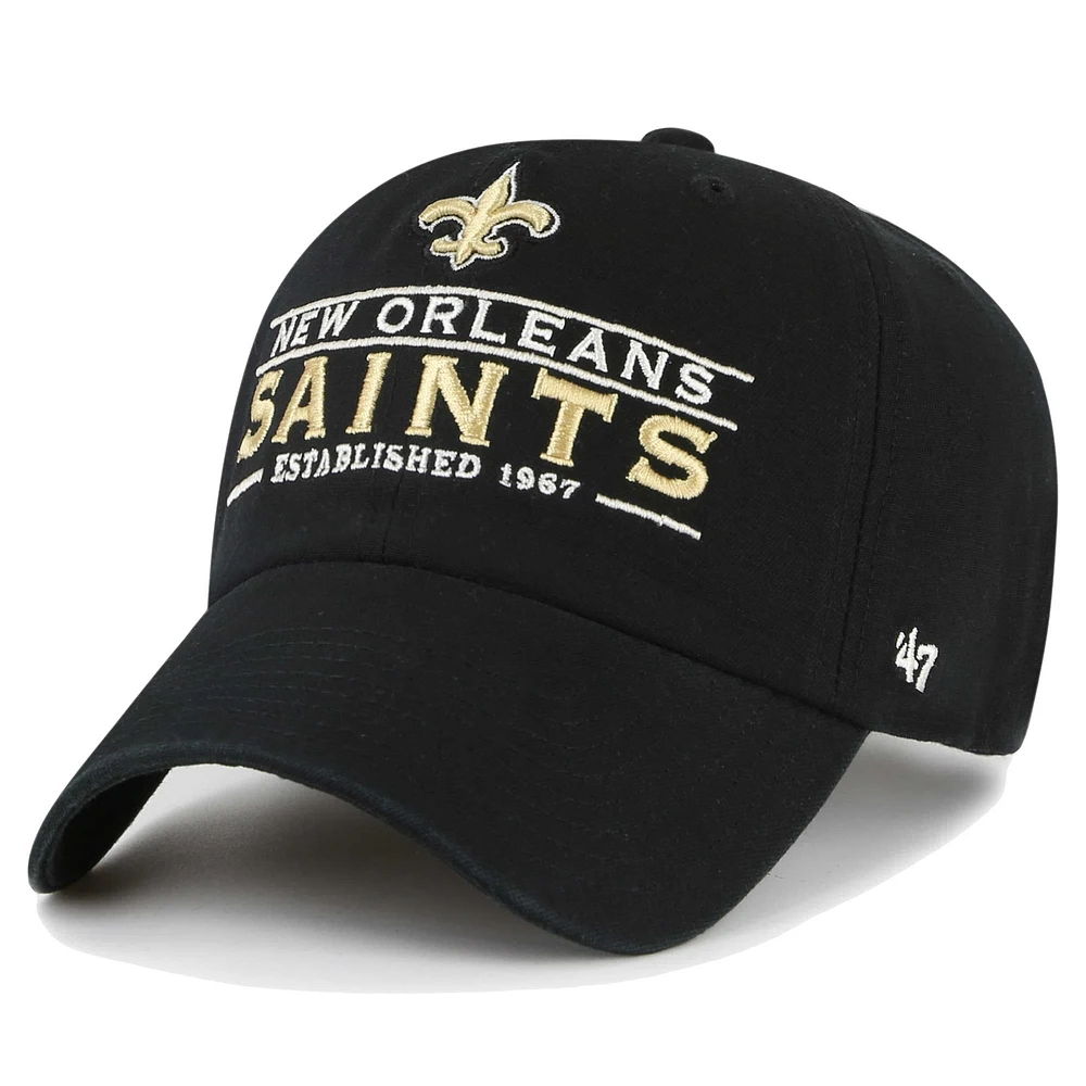 Casquette réglable '47 New Orleans Saints Vernon Clean Up noire pour homme