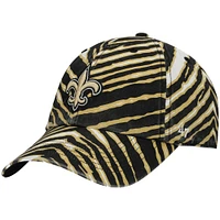 Men's '47 Black New Orleans Saints Zubaz Clean Up Adjustable Hat