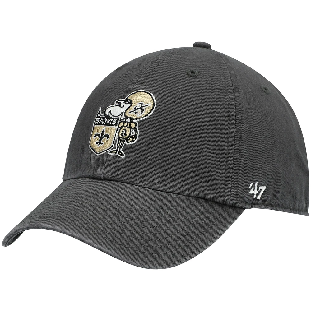 Casquette réglable '47 Charcoal New Orleans Saints Clean Up Legacy pour homme