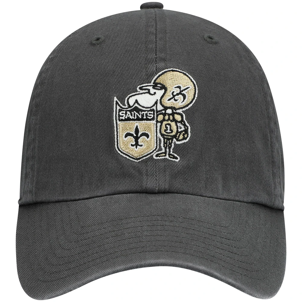 Men's '47 Charcoal New Orleans Saints Clean Up Legacy Adjustable Hat