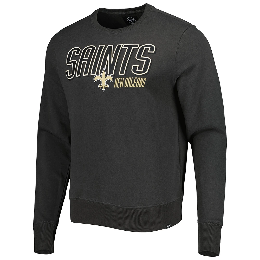 Sweat-shirt '47 Charcoal New Orleans Saints Locked Headline Pullover pour homme