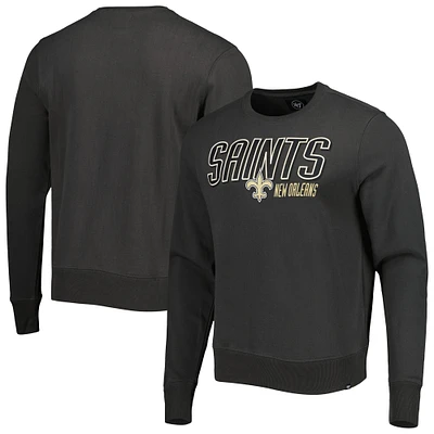 Men's '47 Charcoal New Orleans Saints Locked Headline Pullover Sweatshirt