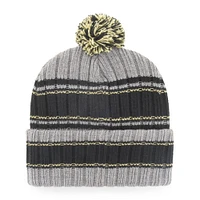 Bonnet en tricot à revers New Orleans Saints Rexford '47 Graphite/Noir pour homme avec pompon