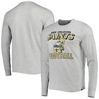 T-shirt à manches longues New Orleans Saints Dozer Franklin '47 gris chiné pour homme