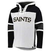 Chandail à capuchon lacets gris chiné pour hommes '47 New Orleans Saints Gridiron