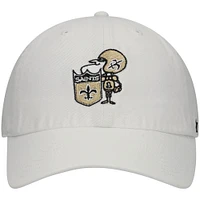 Men's '47 White New Orleans Saints Clean Up Legacy Adjustable Hat