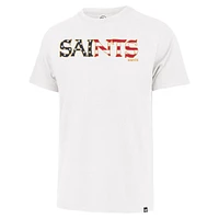 T-shirt Franklin '47 blanc avec drapeau des Saints de la Nouvelle-Orléans pour hommes