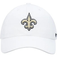 Casquette réglable Clean Up New Orleans Saints Logo '47 blanche pour homme