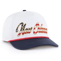 Men's '47 White New Orleans Saints Patriotic Overhand Hitch Adjustable Hat