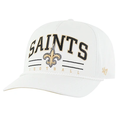 Men's '47 White New Orleans Saints Roscoe Hitch Rope Adjustable Hat