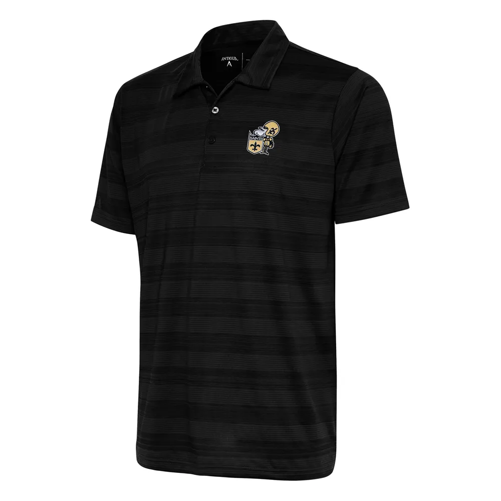 Antigua Men's Antigua Gray/Black New Orleans Saints Deliver Button