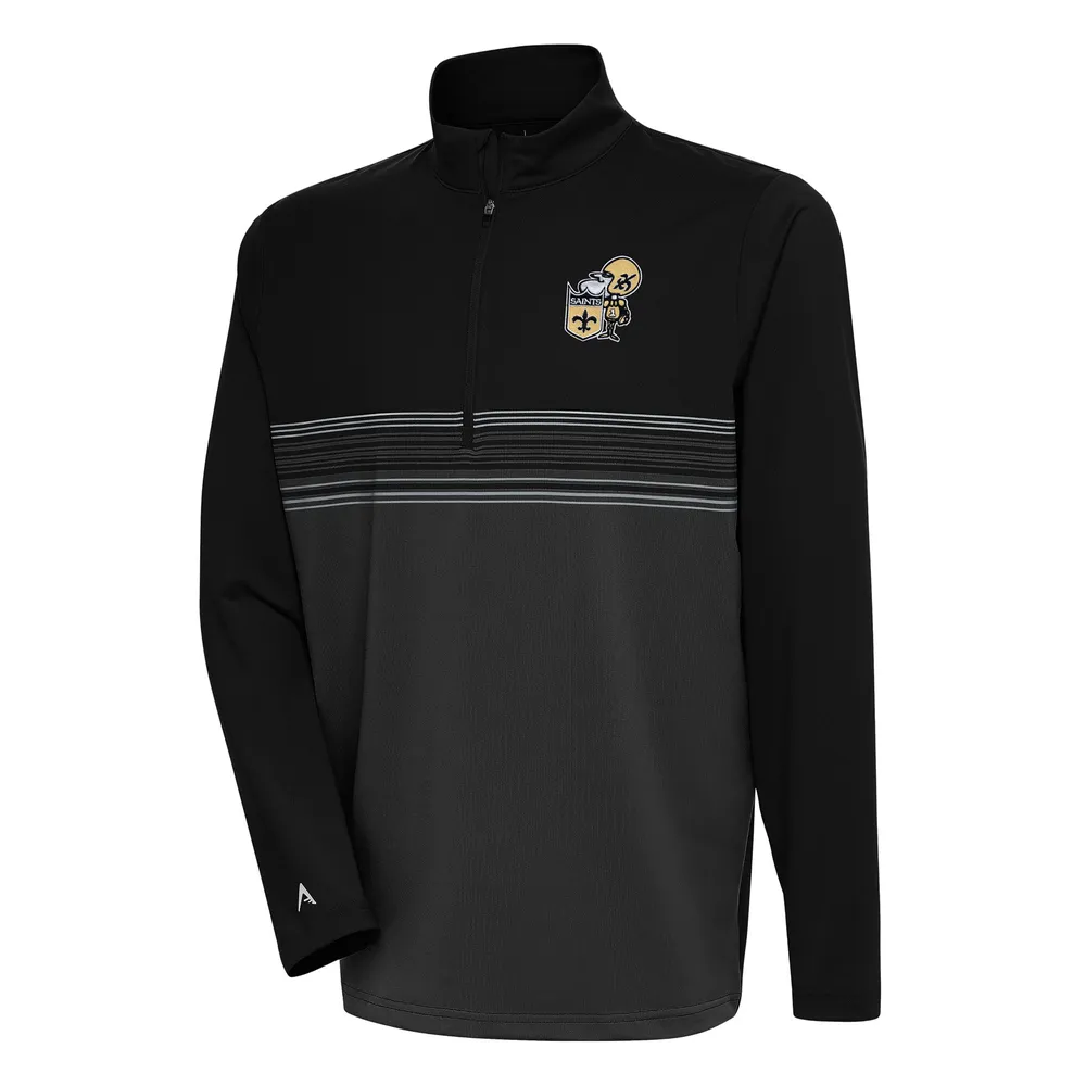 Lids New Orleans Saints Antigua Team Logo Throwback Pace Quarter-Zip  Pullover Top