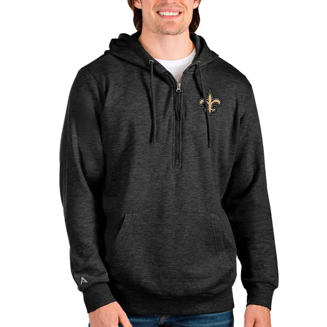 New Orleans Saints Fanatics Branded Big & Tall Block Party Pullover Hoodie  - Black/Gray