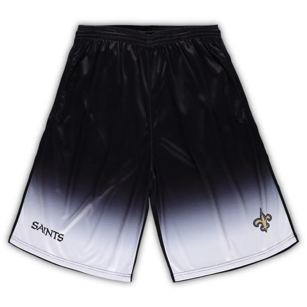 Lids New Orleans Saints Big & Tall Faded Shorts - Black