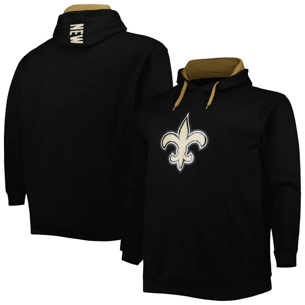 Men's New Orleans Saints Charcoal Big & Tall Logo Pullover Hoodie