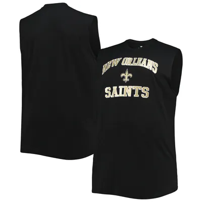 New Orleans Saints Big & Tall Muscle Tank Top - Black