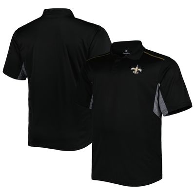 Men's Black New Orleans Saints Big & Tall Team Color Polo