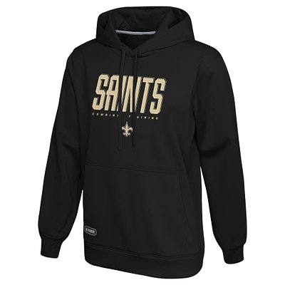 Men's Black New Orleans Saints Combine Authentic Pullover Hoodie