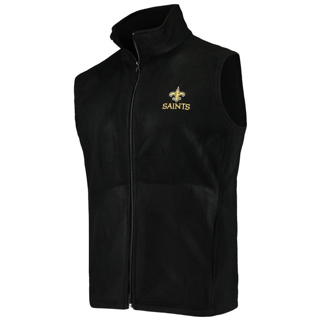 Veste sans manches entièrement zippée Houston Saints de la Nouvelle-Orléans pour homme en molleton noir