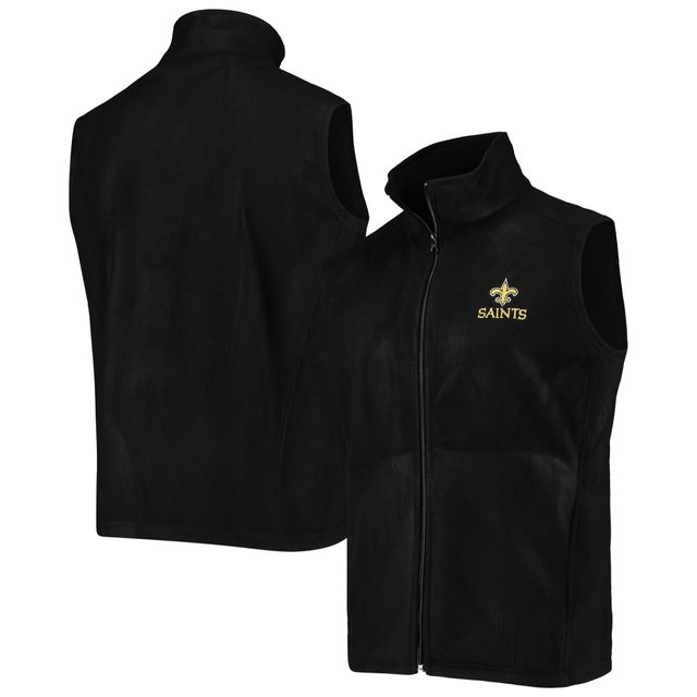 Veste sans manches entièrement zippée Houston Saints de la Nouvelle-Orléans pour homme en molleton noir