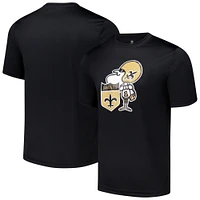 T-shirt rétro noir New Orleans Saints Stadium pour hommes