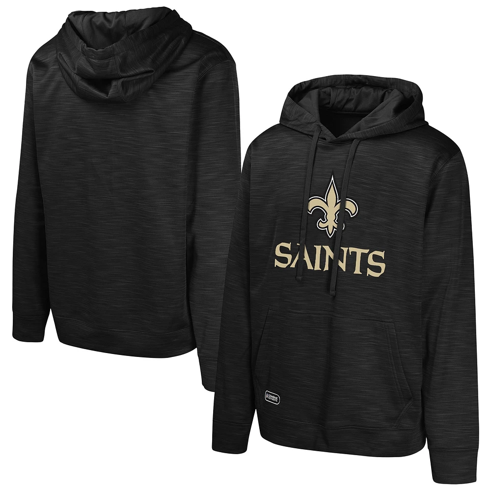 Sweat à capuche en polaire noir Streak des New Orleans Saints pour hommes