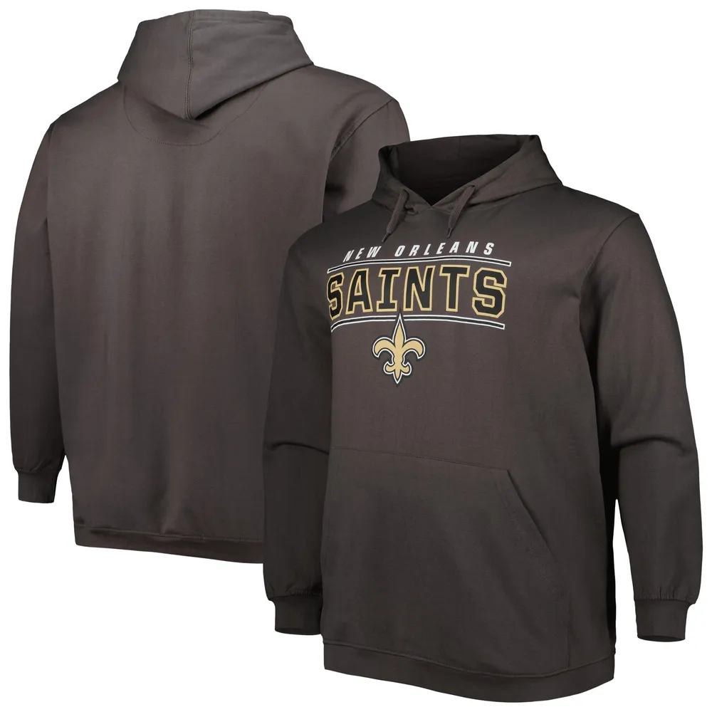 Lids New Orleans Saints Big & Tall Logo Pullover Hoodie - Charcoal