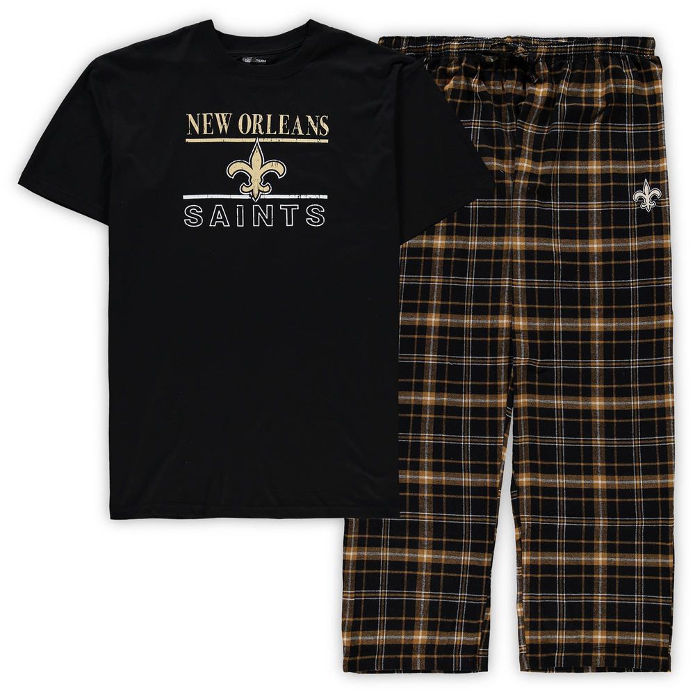 New Orleans Saints Youth All Over Print Lounge Pants - Black