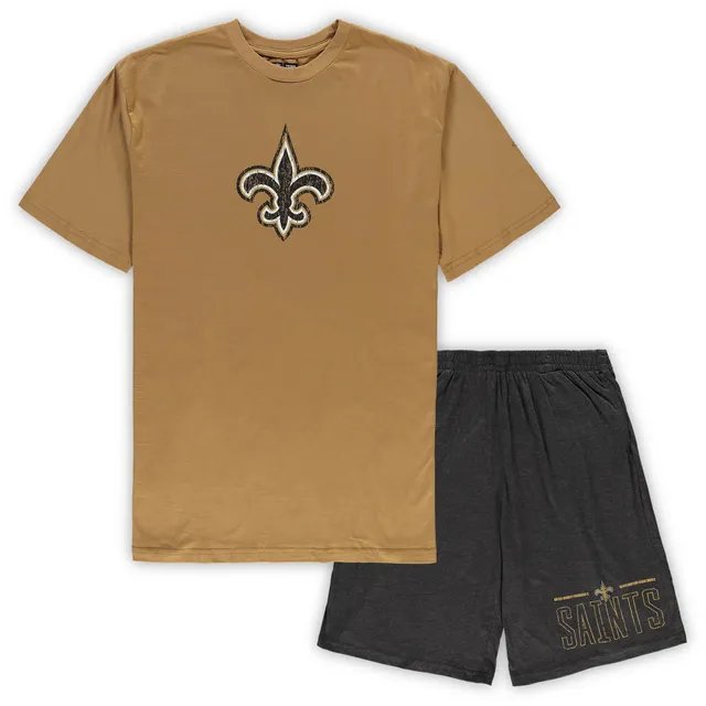 New Orleans Saints Concepts Sport Meter Long Sleeve T-Shirt & Pants Sleep  Set - Black/Gold