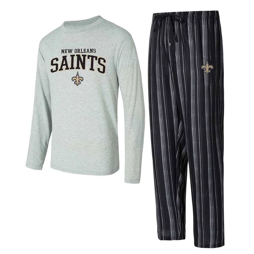 Men's Concepts Sport New Orleans Saints Petition Long Sleeve T-Shirt & Pants Sleep Set