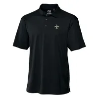 Men's Black New Orleans Saints Big & Tall Team Color Polo 