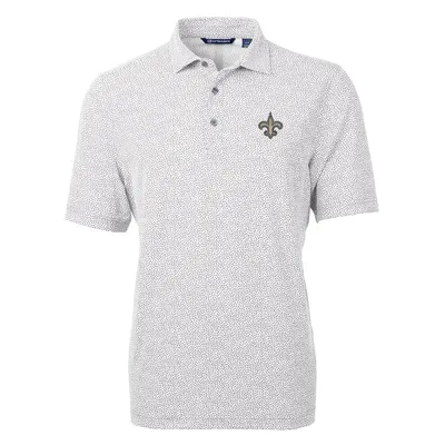 Lids New Orleans Saints Cutter & Buck Throwback Logo Forge Tonal Stripe  Stretch Polo