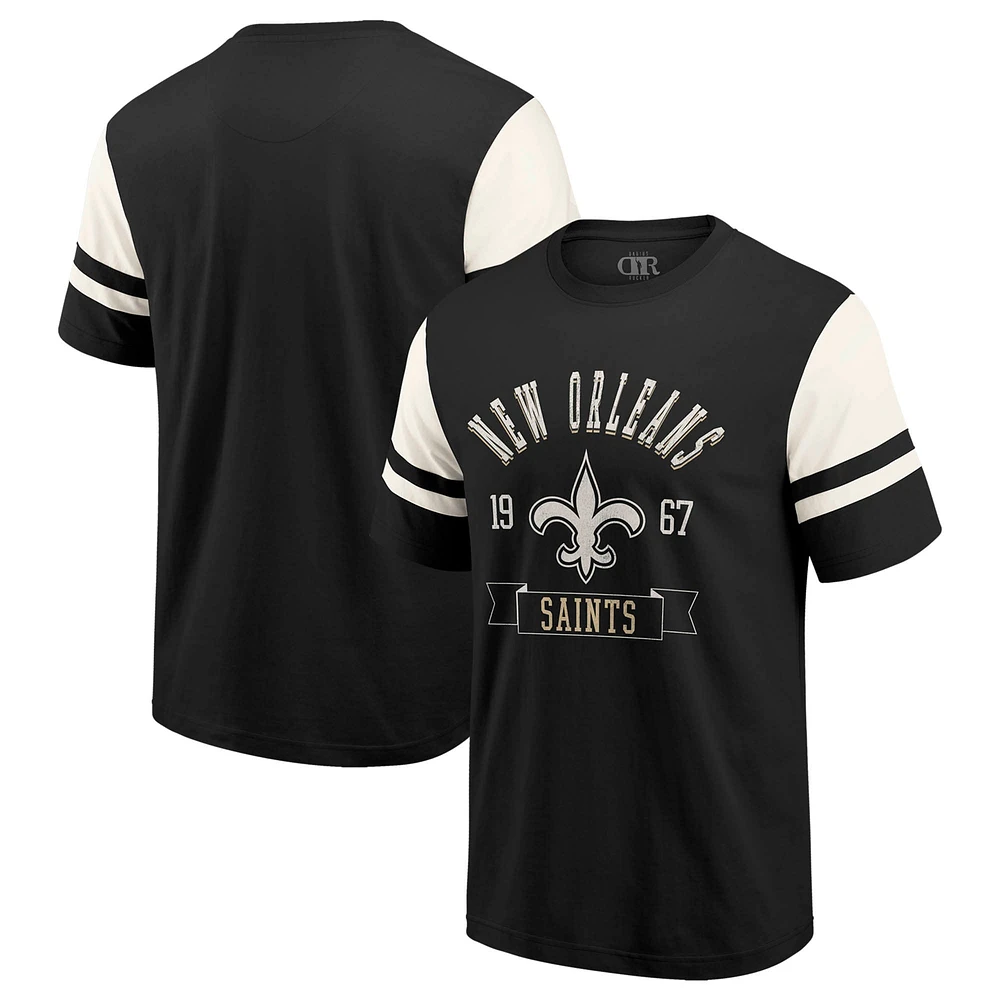 Men's Darius Rucker Collection by Fanatics  Black New Orleans Saints Football T-Shirt