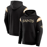 Men's Darius Rucker Collection by Fanatics Black New Orleans Saints Football Washed Pullover Hoodie