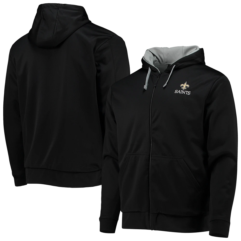 Men's Dunbrooke Black/Gray New Orleans Saints Apprentice Full-Zip Hoodie