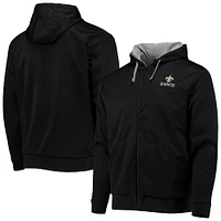 Sweat à capuche zippé Dunbrooke New Orleans Saints Apprentice pour homme noir/gris