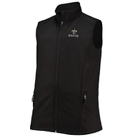 Men's Dunbrooke Black New Orleans Saints Big & Tall Archer Softshell Full-Zip Vest