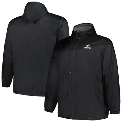 Dunbrooke Noir New Orleans Saints Big & Tall Legacy Stadium Veste entièrement zippée pour homme