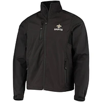 Men's Dunbrooke Black New Orleans Saints Circle Softshell Fleece Full-Zip Jacket